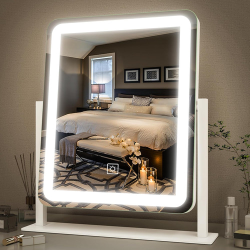 Vanity mirror with - with, lights