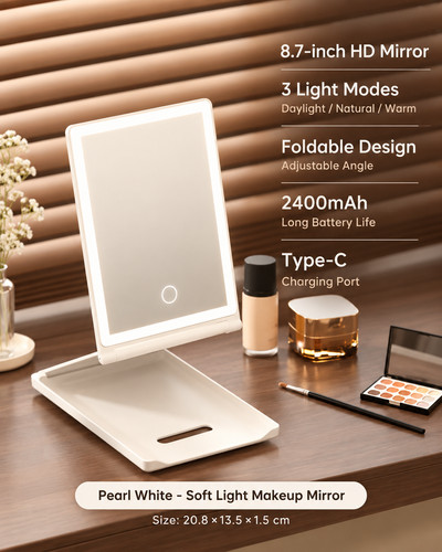 Led makeup mirror - 8.7”,