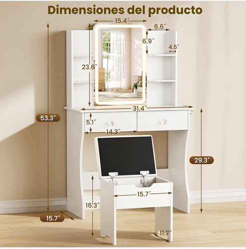 White vanity set - vanity,